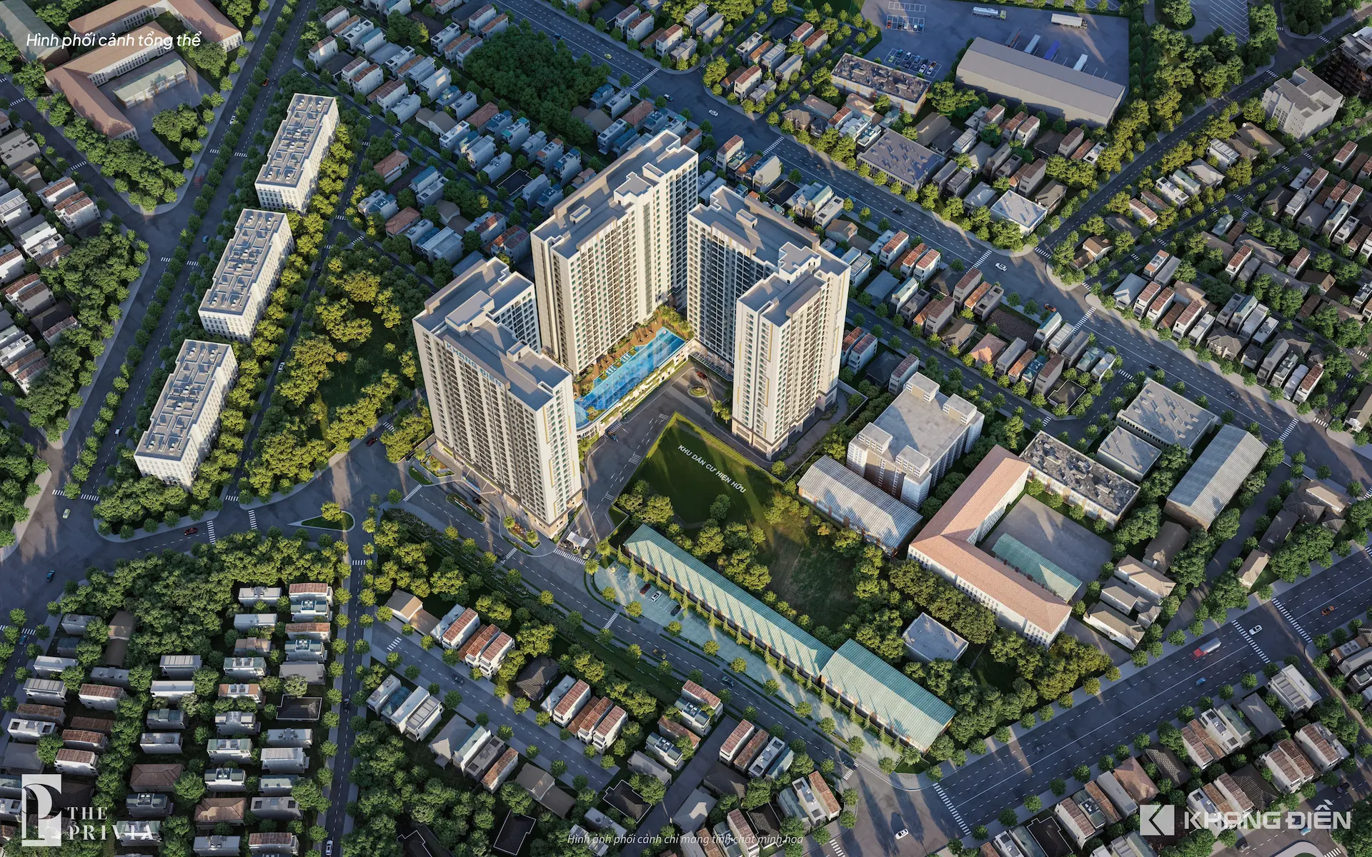 bird view the privia khang điền