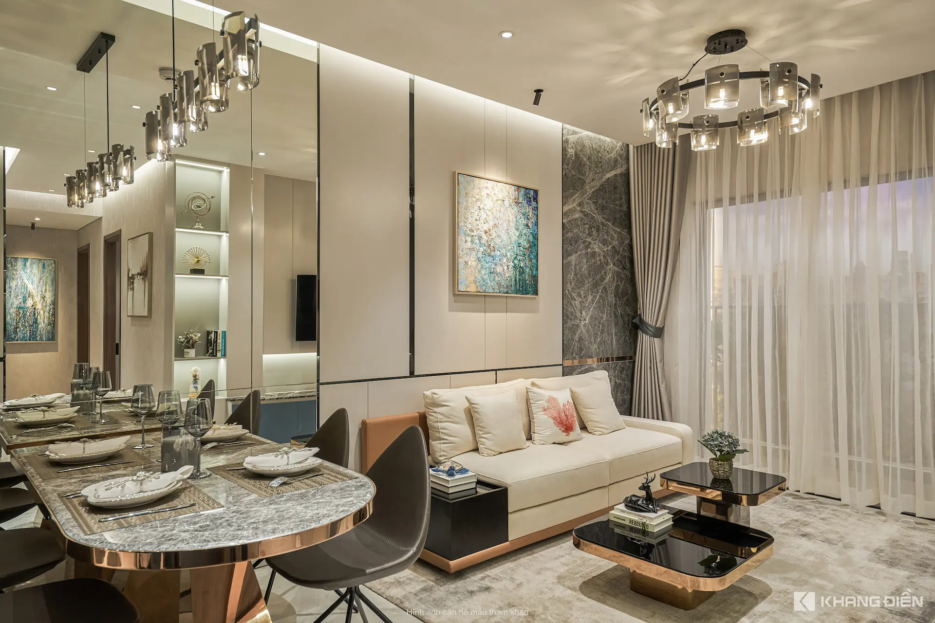view bếp căn hộ 2pn the privia khang điền